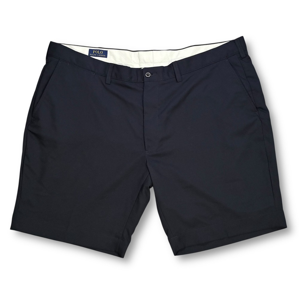 Polo Ralph Lauren Men's Navy Chino Shorts Size 42 Flat Front Casual Golf